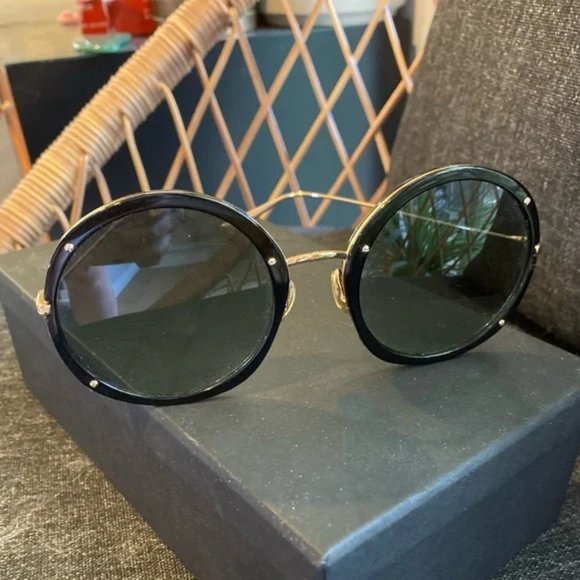 DIOR Black and Gold Sunglasses - Authentic - Picture 2 of 4